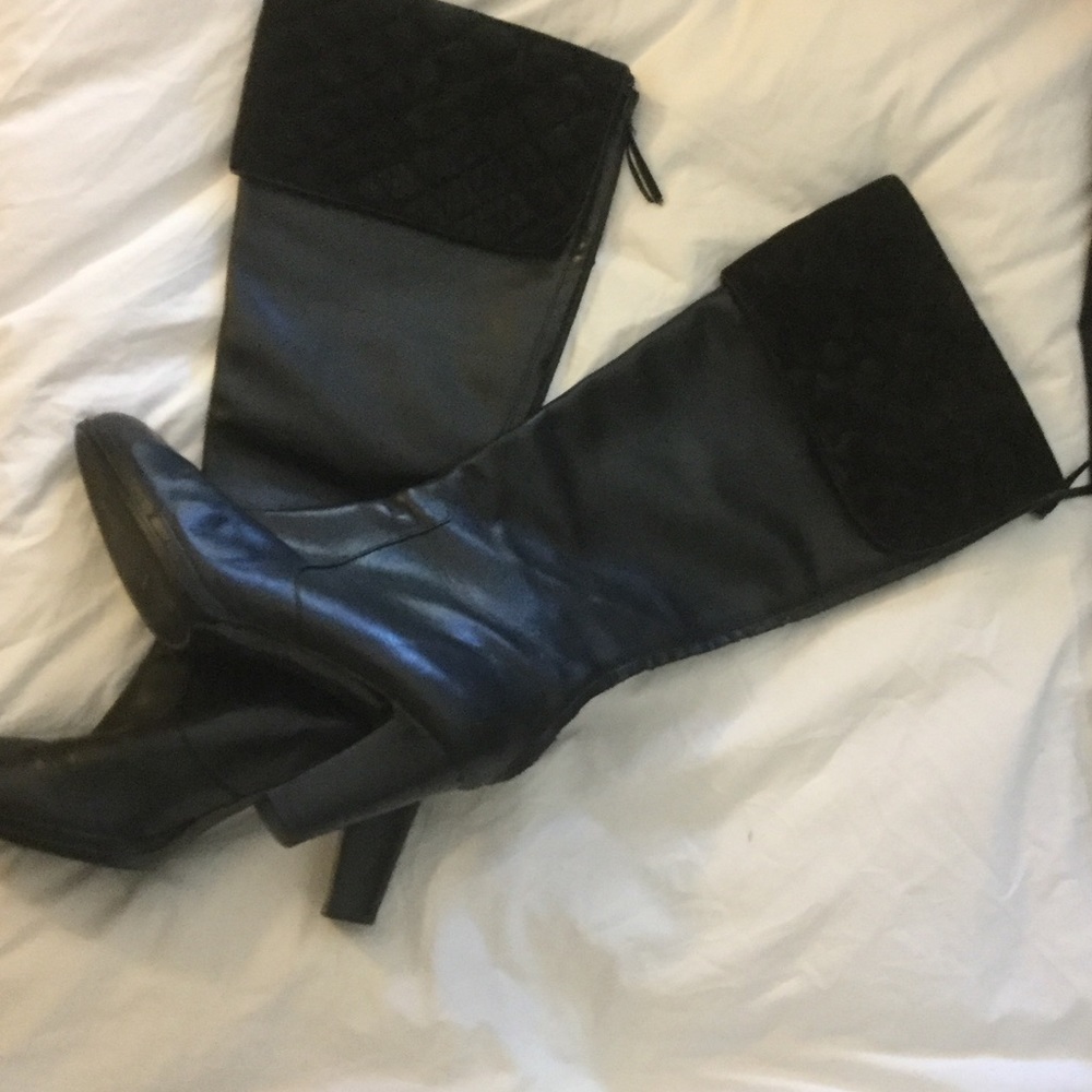 Ralph Lauren knee high pirate boots, black leather - Picture 1 of 6